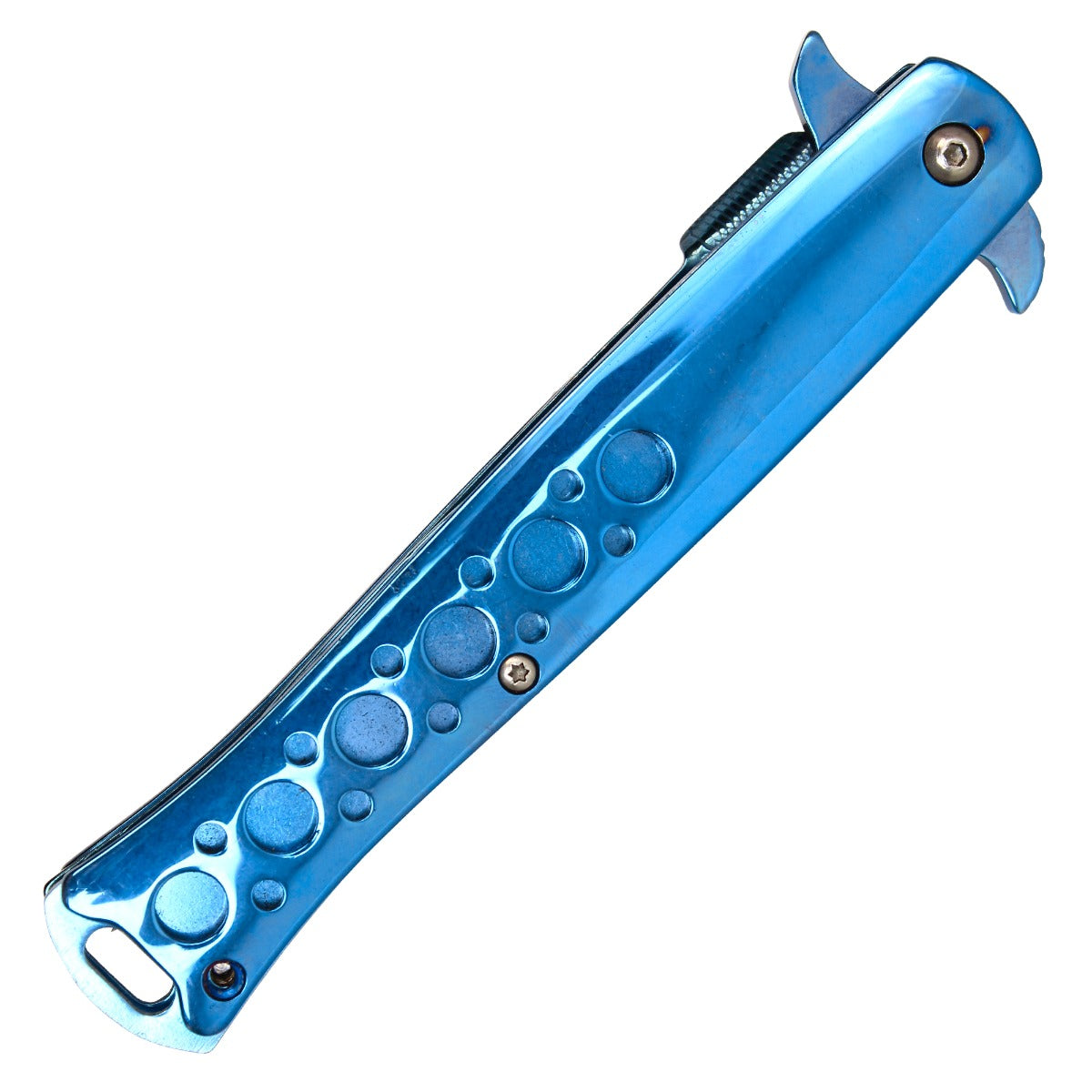 9" Blue Stiletto Pocket Knife