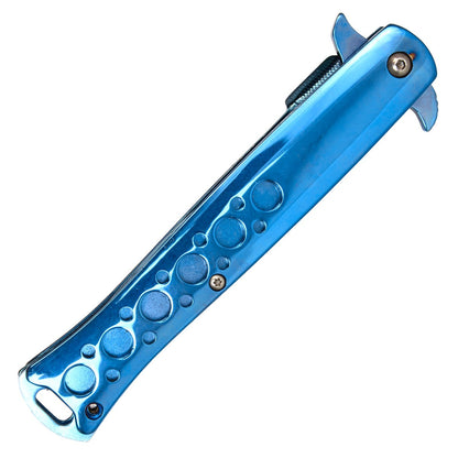 9" Blue Stiletto Pocket Knife