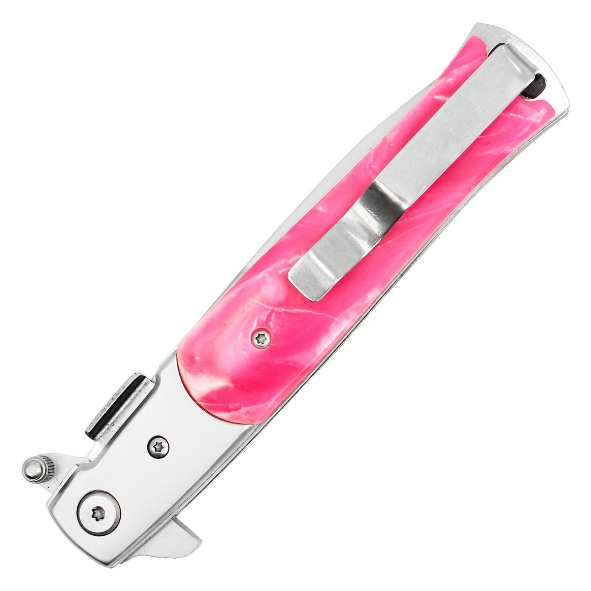 9" Stiletto Pink Pocket Knife