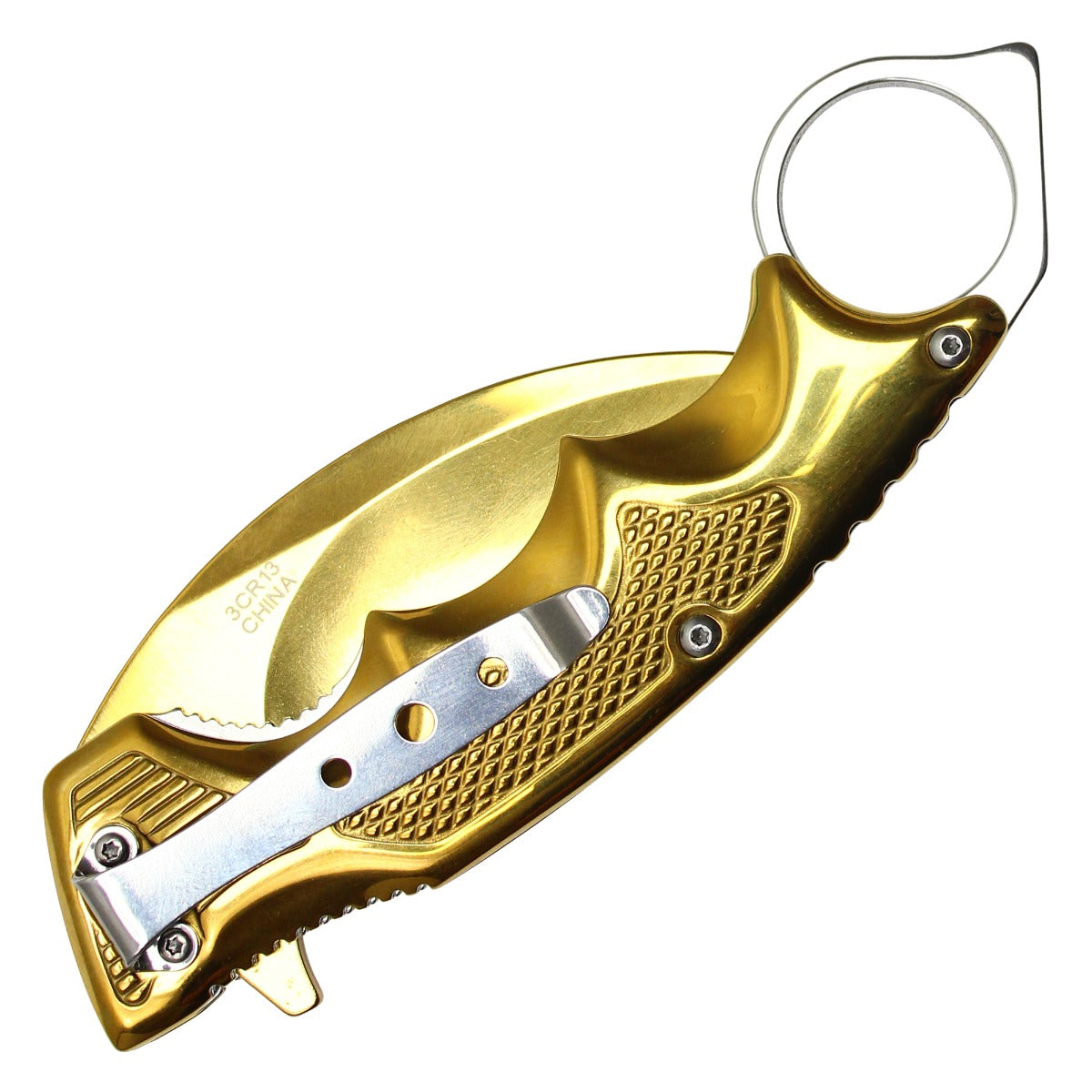 8.5" Gold Pocket Karambit