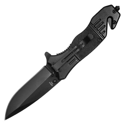 8.5" Black Tactical Pocket Knife