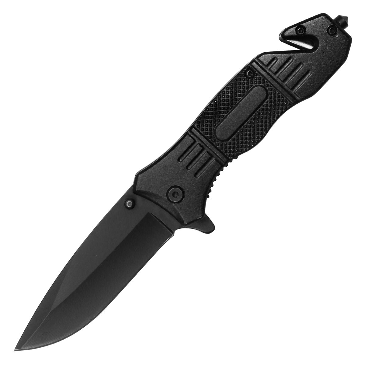 8.5" Black Tactical Pocket Knife