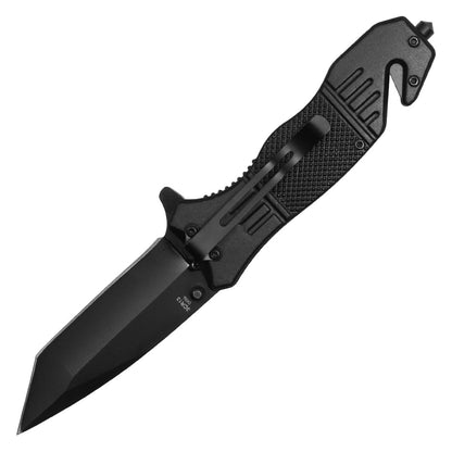 8.5" Black Tactical Pocket Knife