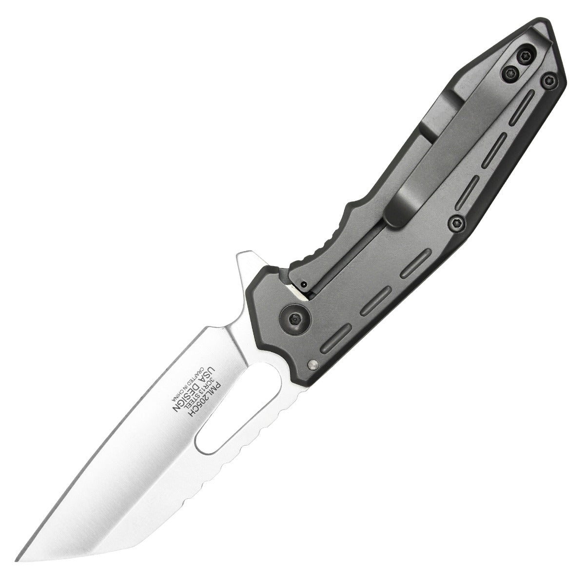 Milspec Tactical Gray Pocket Knife