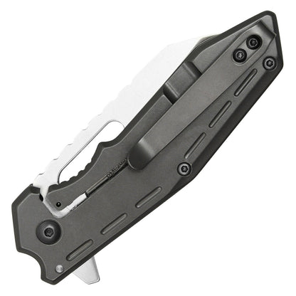 Milspec Tactical Gray Pocket Knife