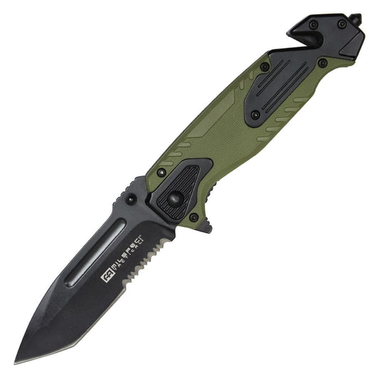 8.25" Milspec Green Pocket Knife