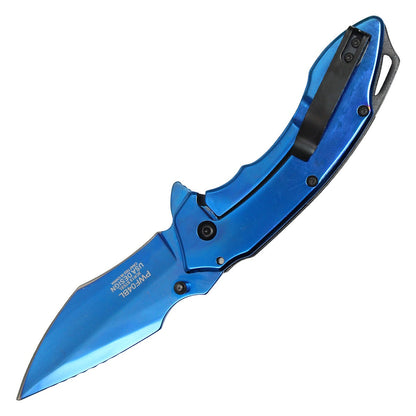 7.75" Blue Dragon Pocket Knife