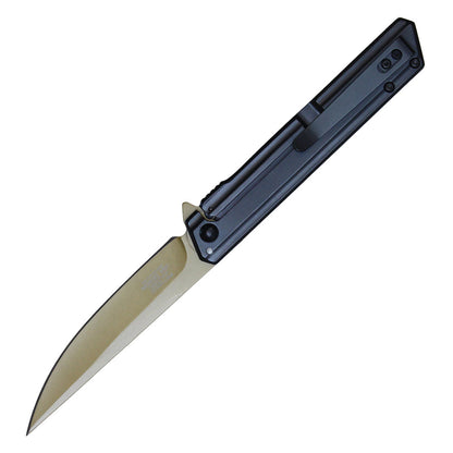 8-1/2" Drop point pocket knife (Gold)