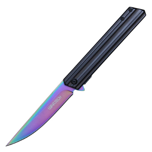 8-1/2" Drop point pocket knife (Rainbow)