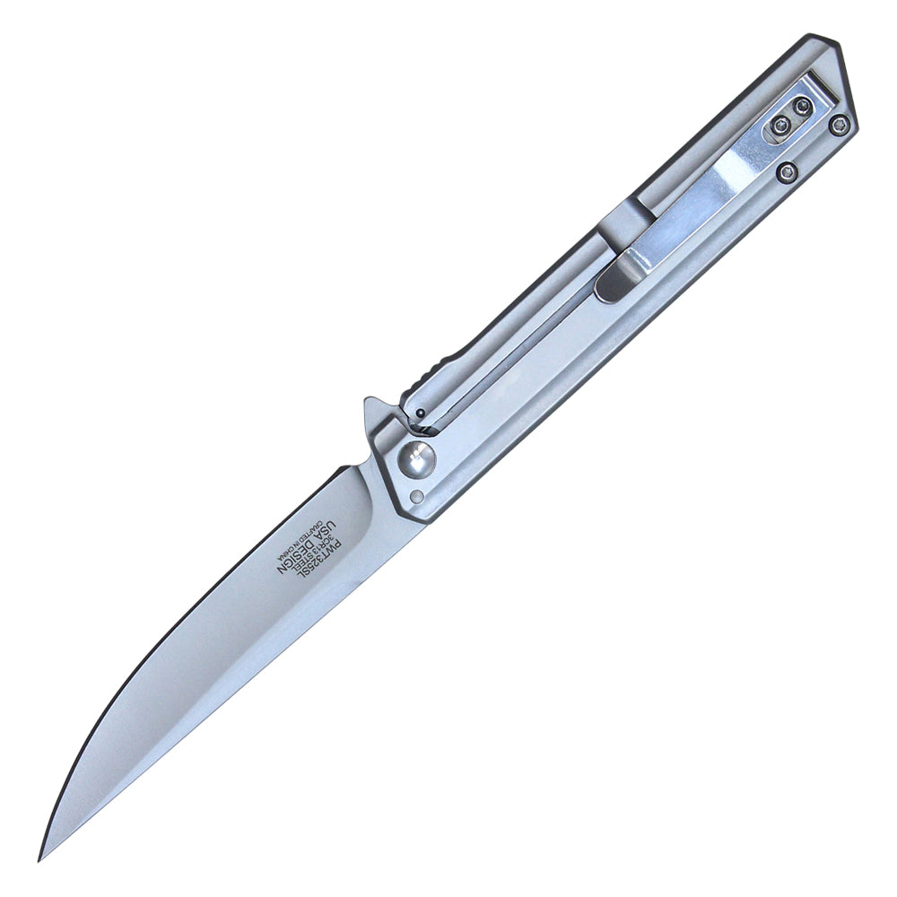 8-1/2" Drop point pocket knife (Silver)