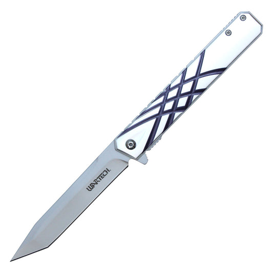 9-1/8" Tanto pocket knife (Silver)