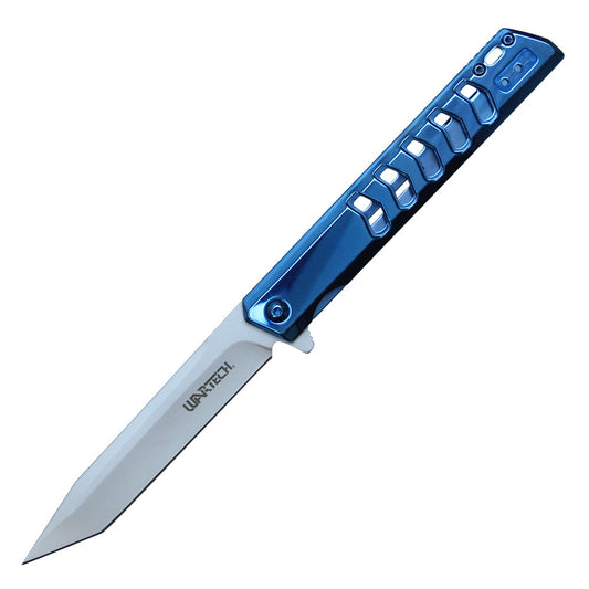 9-1/4" Tanto pocket knife (Blue)