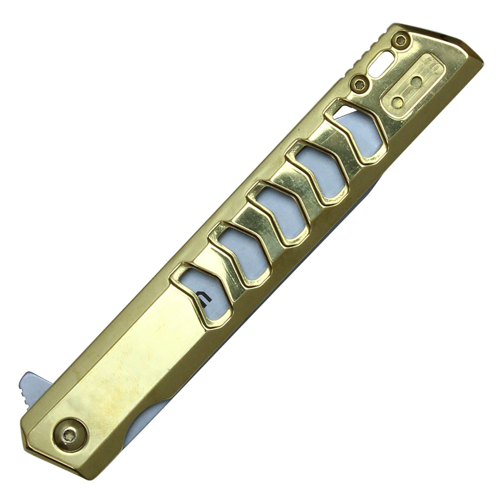 9-1/4" Tanto pocket knife (Gold)