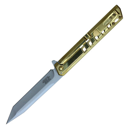 9-1/4" Tanto pocket knife (Gold)