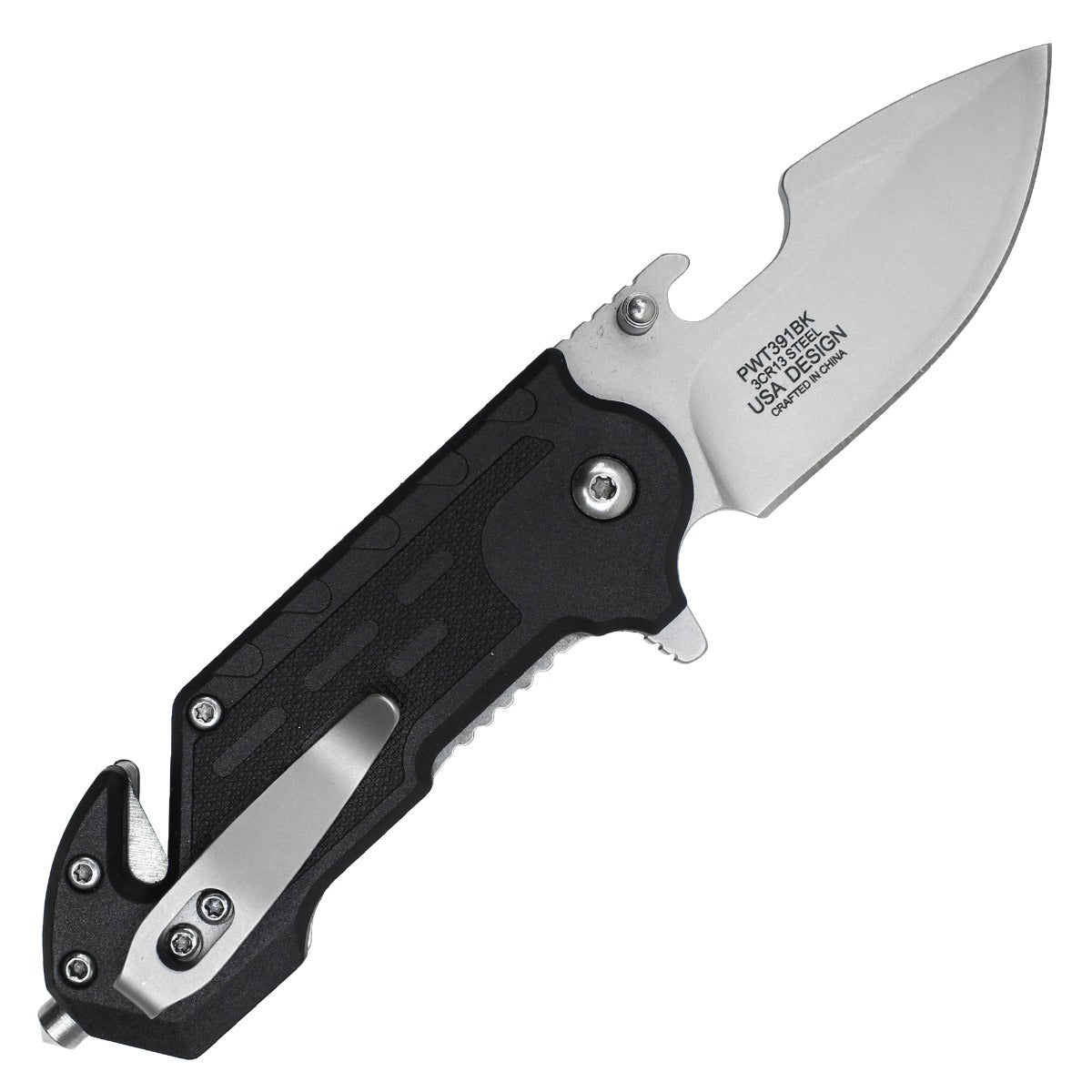 6" Black Pocket Knife