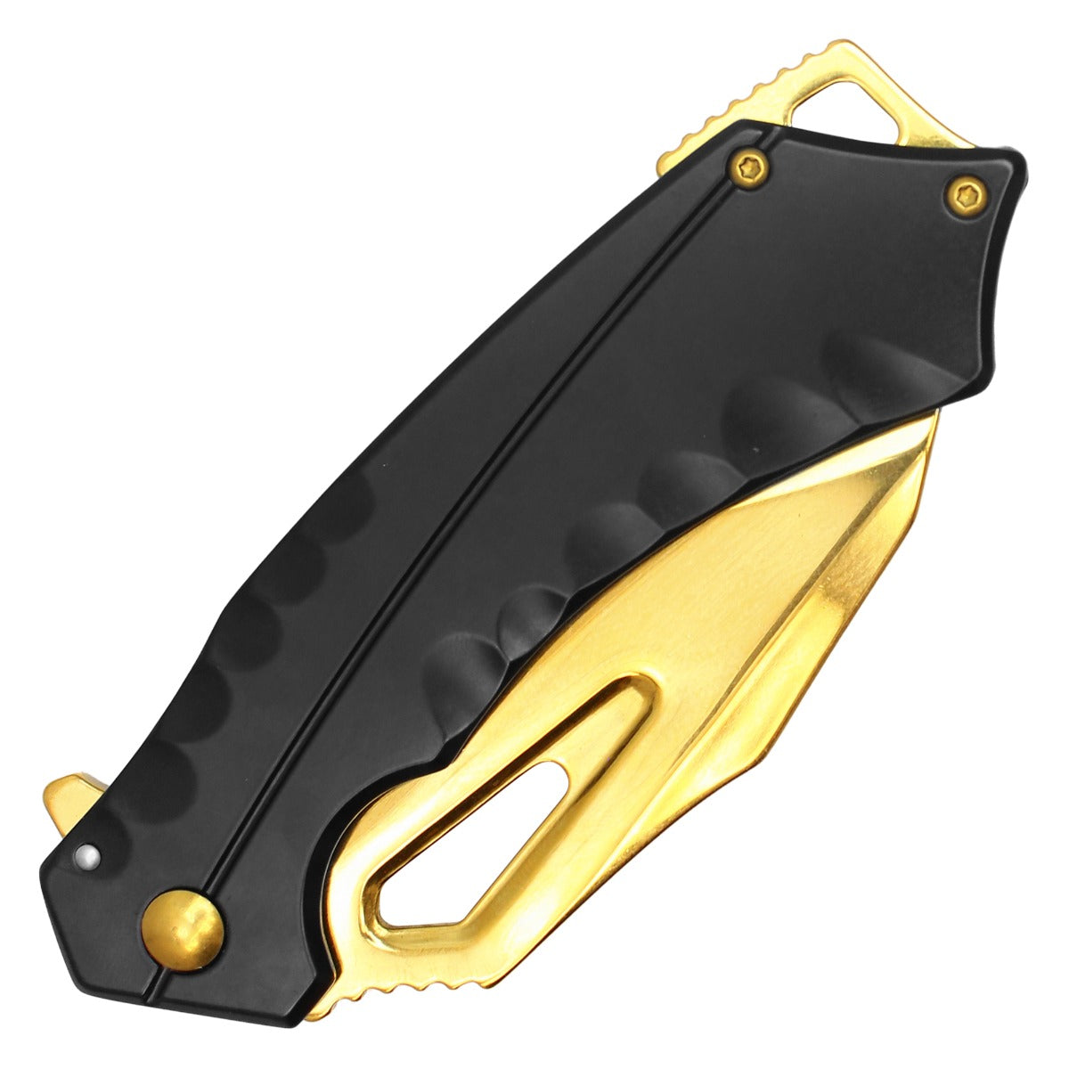 7.5" Black & Gold Pocket Knife