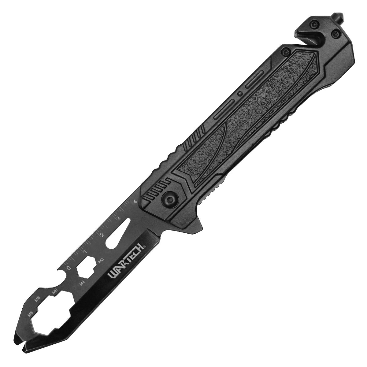 8" Black Tool Pocket Knife