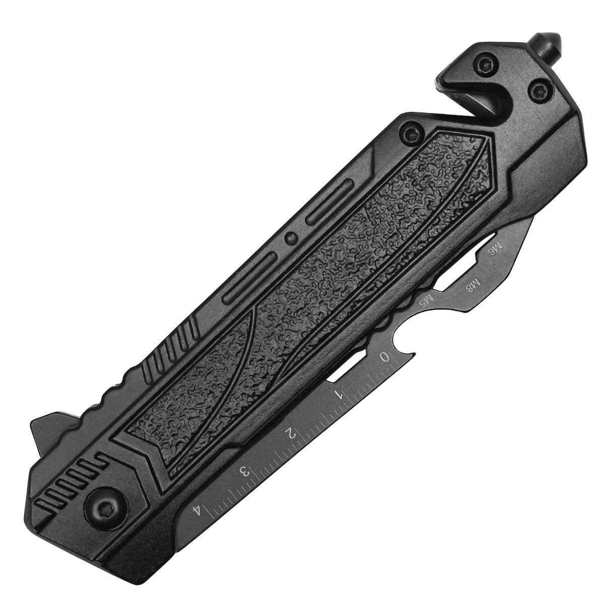 8" Black Tool Pocket Knife