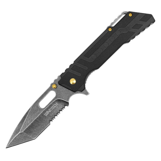 8.5" Wartech - Black Pocket Knife