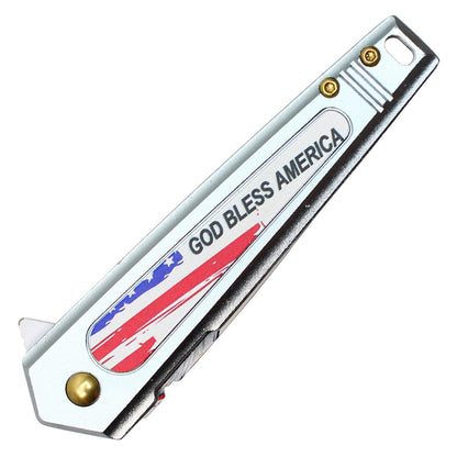 7.5" God Bless America Pocket Knife