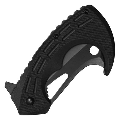 Wartech Black Gut Hook Pocket Knife