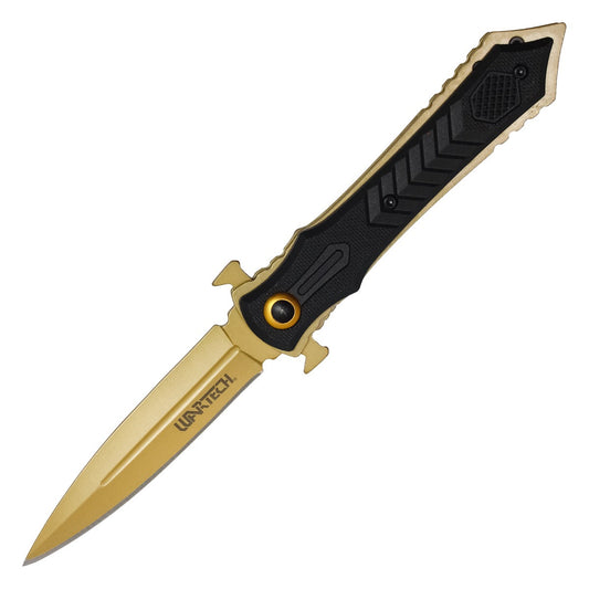 Wartech - 8" Gold | Spring Assisted Pocket Dagger