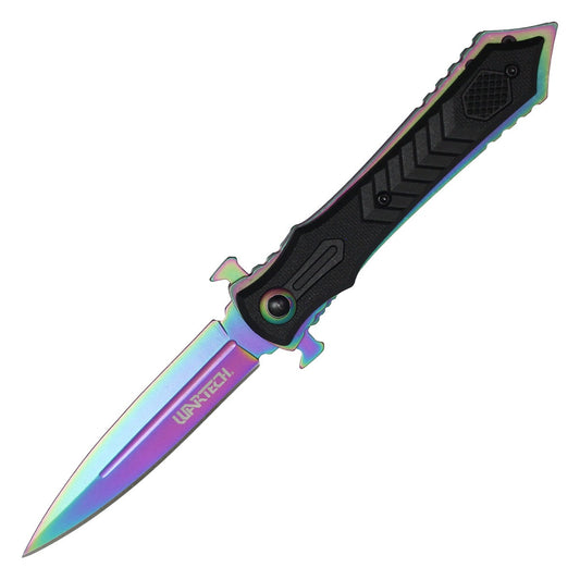 Wartech - 8" Rainbow | Spring Assisted Pocket Dagger