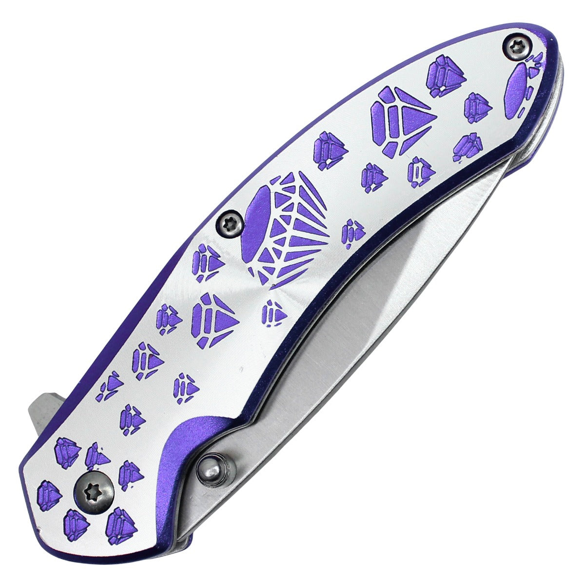 7" Purple Diamond Pocket Knife