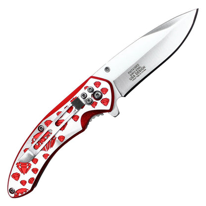 7" Red Diamond Pocket Knife