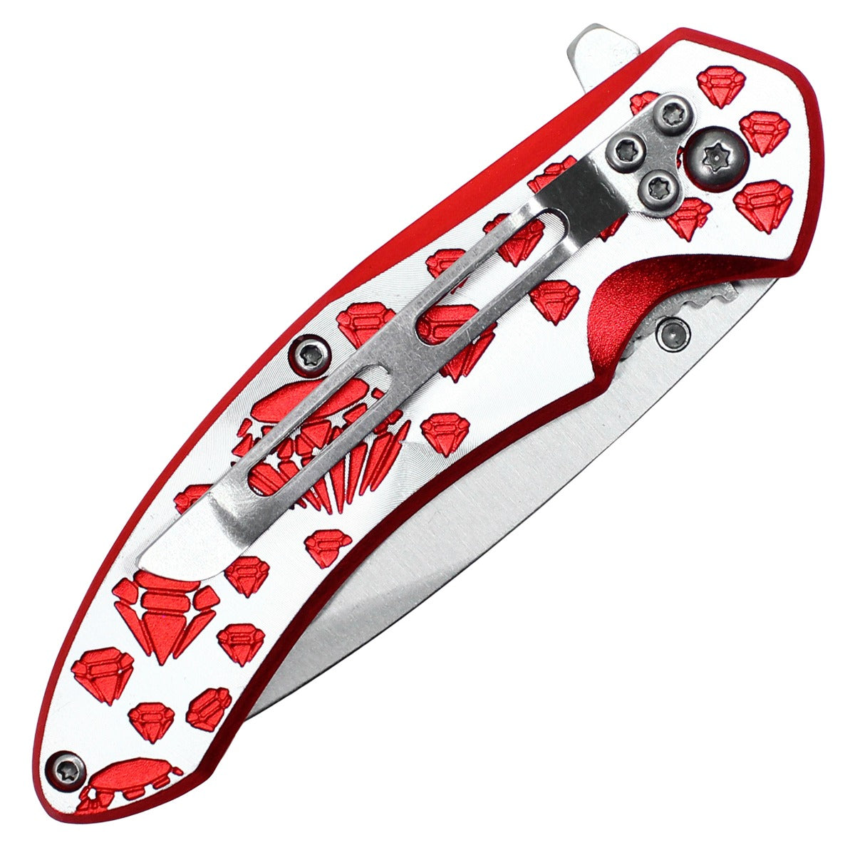 7" Red Diamond Pocket Knife