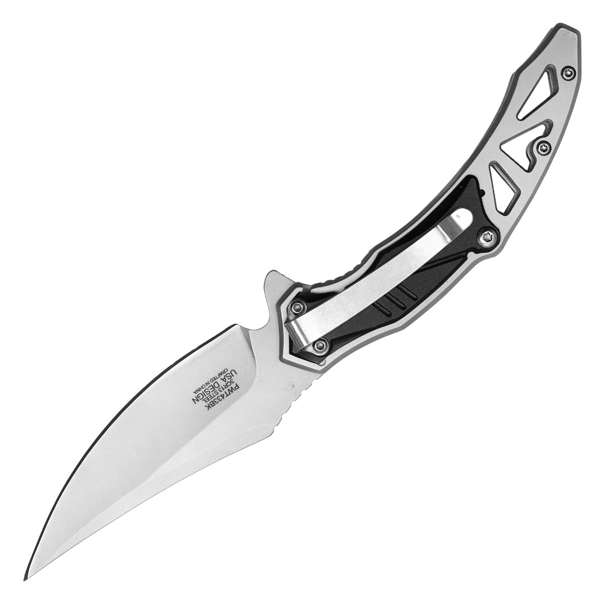 Black Trailing Point Pocket Knife