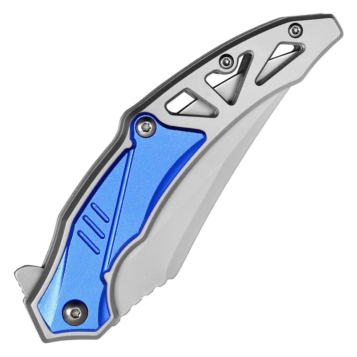 Blue Trailing Point Pocket Knife