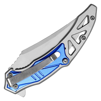 Blue Trailing Point Pocket Knife