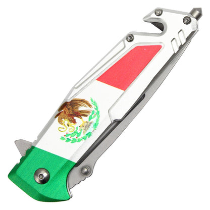 Wartech 8.5" Mexico Flag Pocket Knife