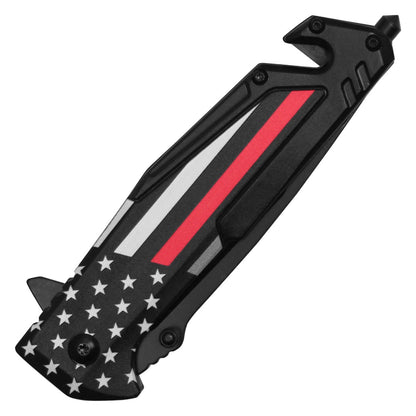 Wartech 8.5" Thin Red Line Pocket Knife