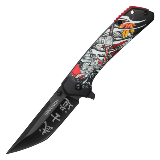 Wartech 7.75" Black Samurai Pocket Knife