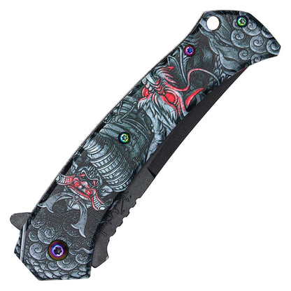 Wartech 8" Red Samurai Pocket Knife