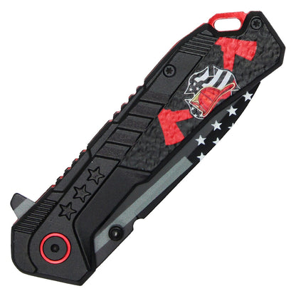 Wartech 7.75" Thin Red Line Pocket Knife