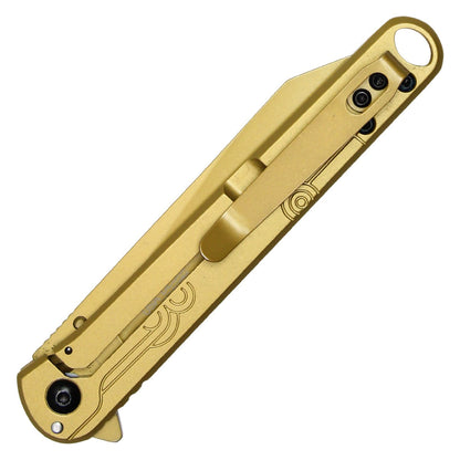 Wartech 8" Gold Pocket Knife