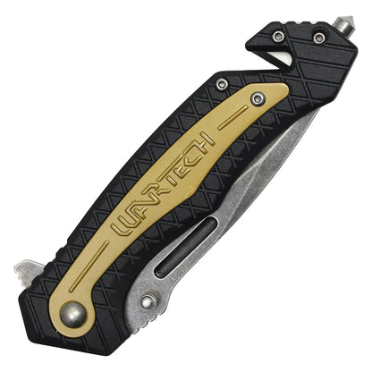 8" Wartech Gold Pocket Knife