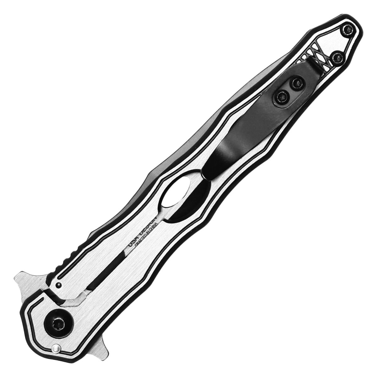 Wartech - 8" Silver | Spring Assisted Pocket Dagger