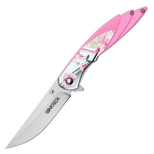 7.75" Pink Flamingo Pocket Knife