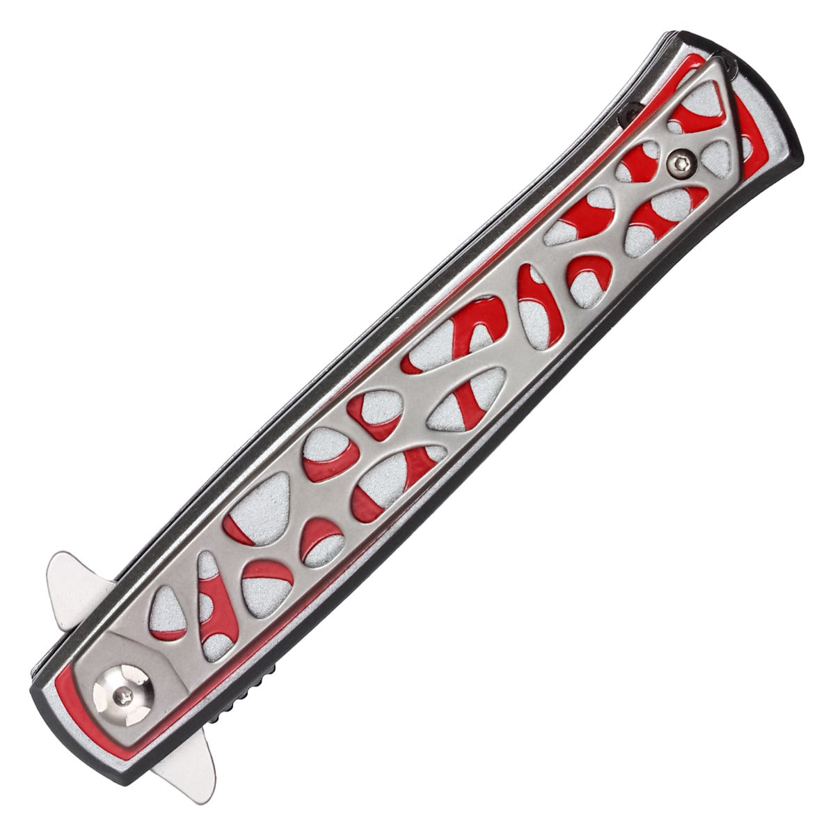 Wartech 9" Patterned Red Pocket Knife